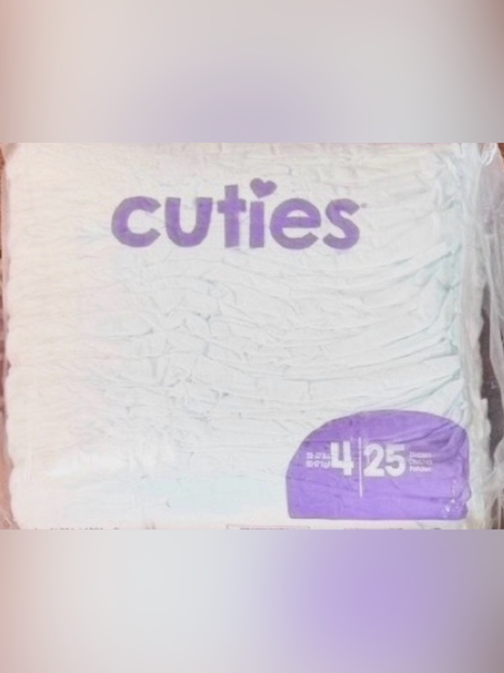 Size 4 ~ 22-37LBS - 1 pkgs qty 25 Cuties Diapers per Bag unopened New